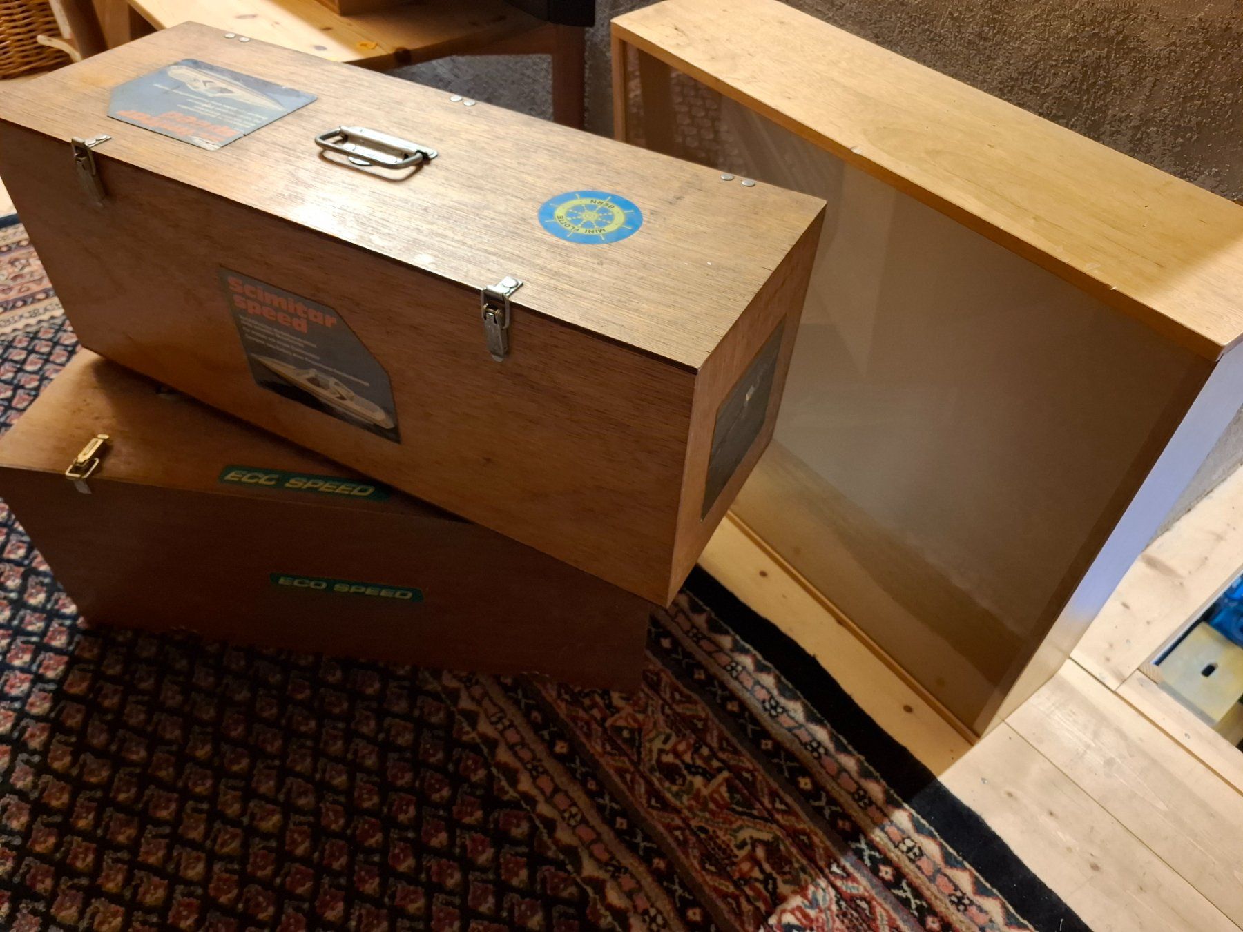 Modellbausätze & Standmodelle: Transportboxen Modellboot RC-Schiff Holz – Gebraucht aus Chabrey von fluvius