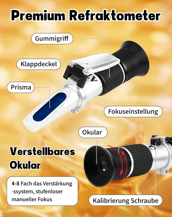 Refraktometer Honig 3in1 Imker Refraktometer refraktometer (Neu (gemäss ...