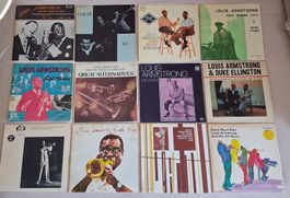 LOUIS ARMSTRONG LOT DE 12 ALBUMS LP 33 TOURS DISQUES VINYLES