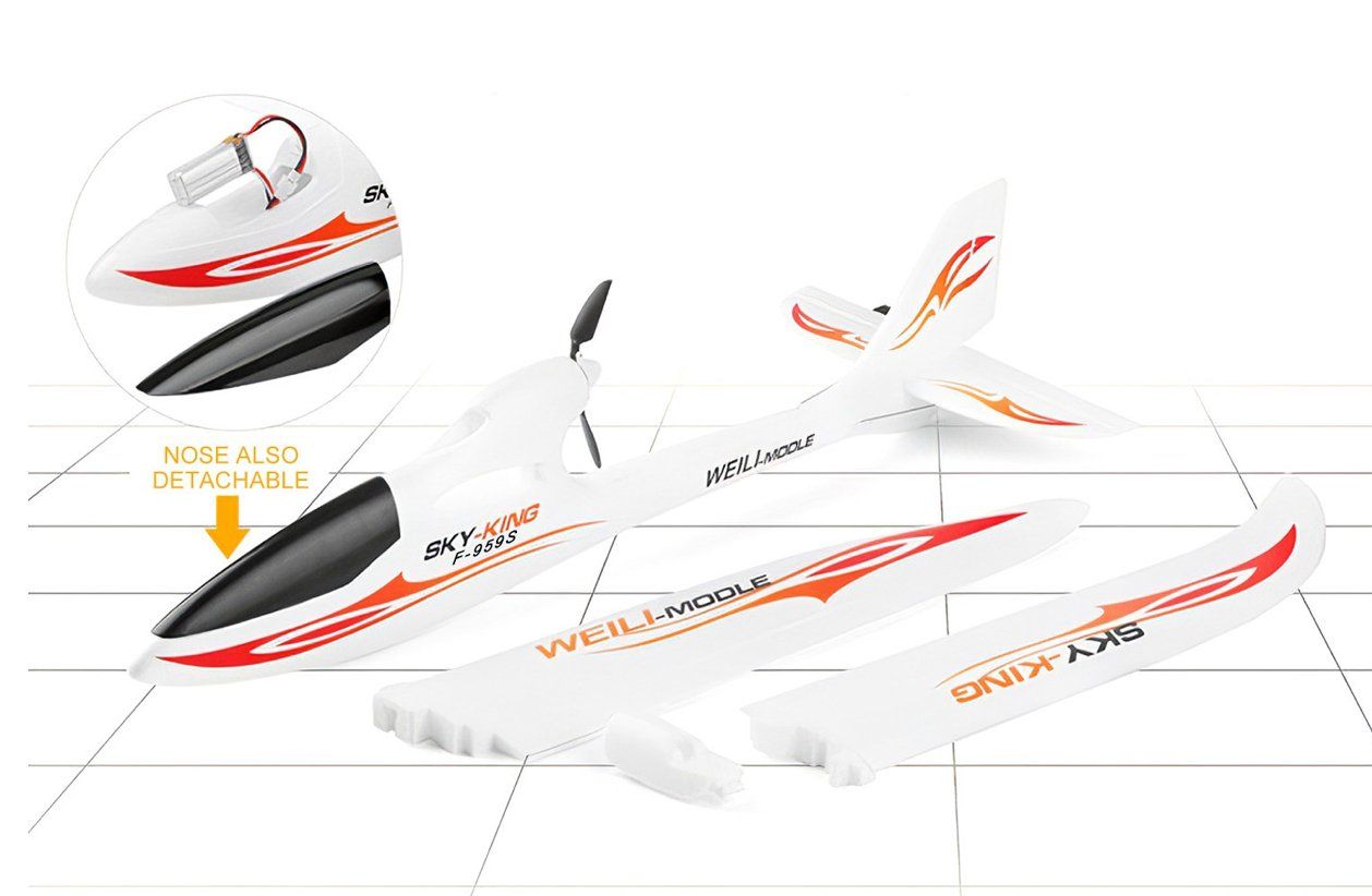 RC Modellbau: Segelflugzeug Sky King, Spw 750mm, RTF-Set mit Gyro – Neu und originalverpackt aus Oberrüti von Veba-Trade 6