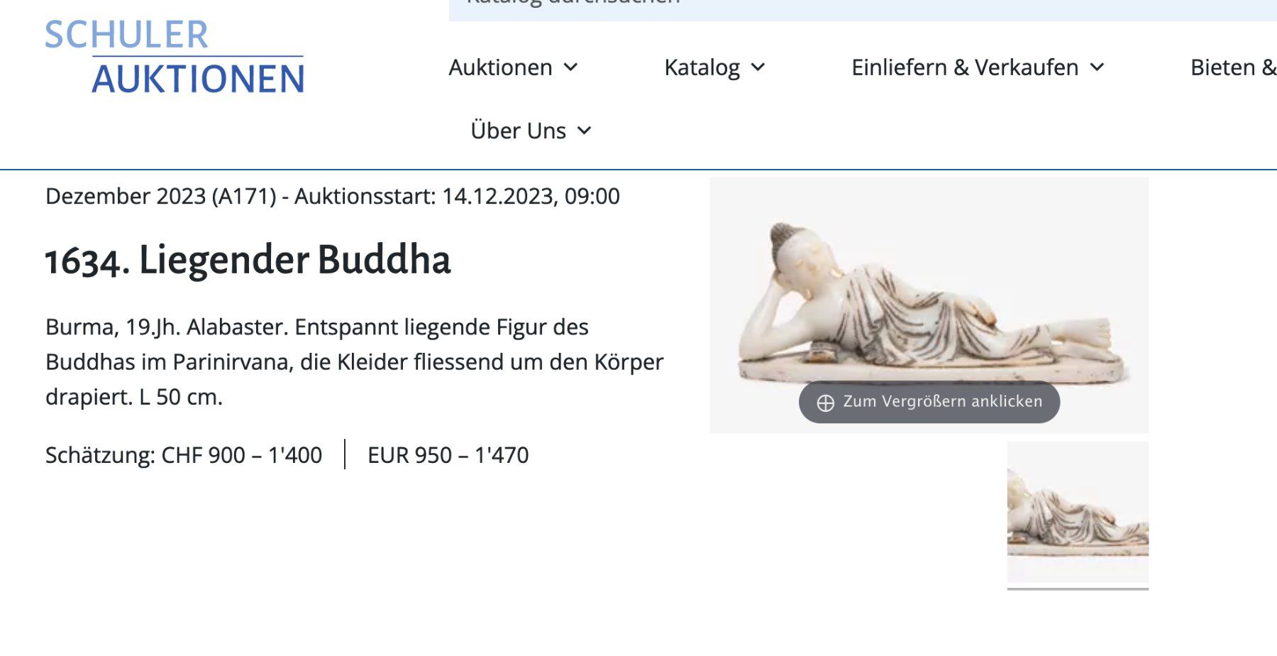 Sculture & Statue: Buddha Burma, Alabaster, 19. Jh, – Usato da Thusis venduto da Feldis 1