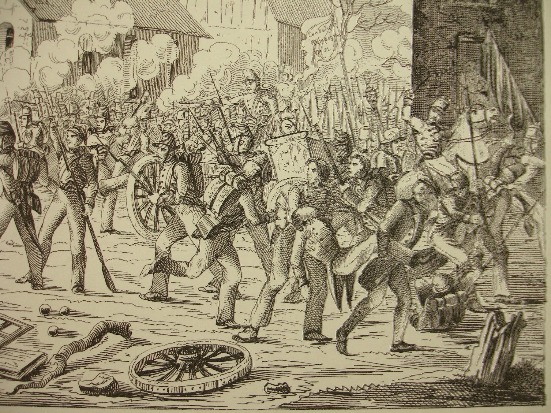 Incisioni: GISLIKON, 2 FEDERLITHOGRAPHIEN UM 1850 – Usato da Grüningen venduto da Kartensammler 3