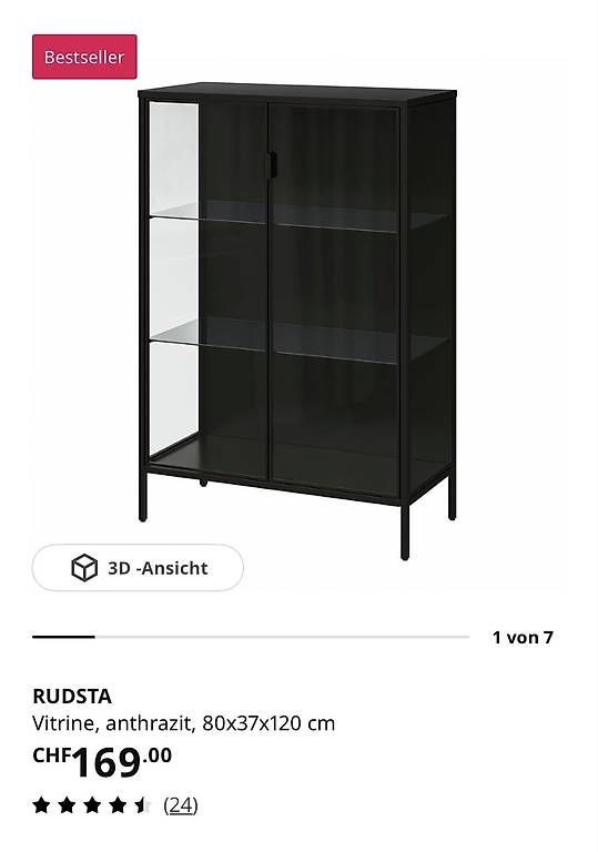 Ikea Vetrine: Vitrine RUDSTA IKEA – Usato da Zürich venduto da ragusa45 3