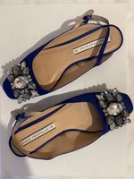 Sandales bleues bijouterie argentée Zara