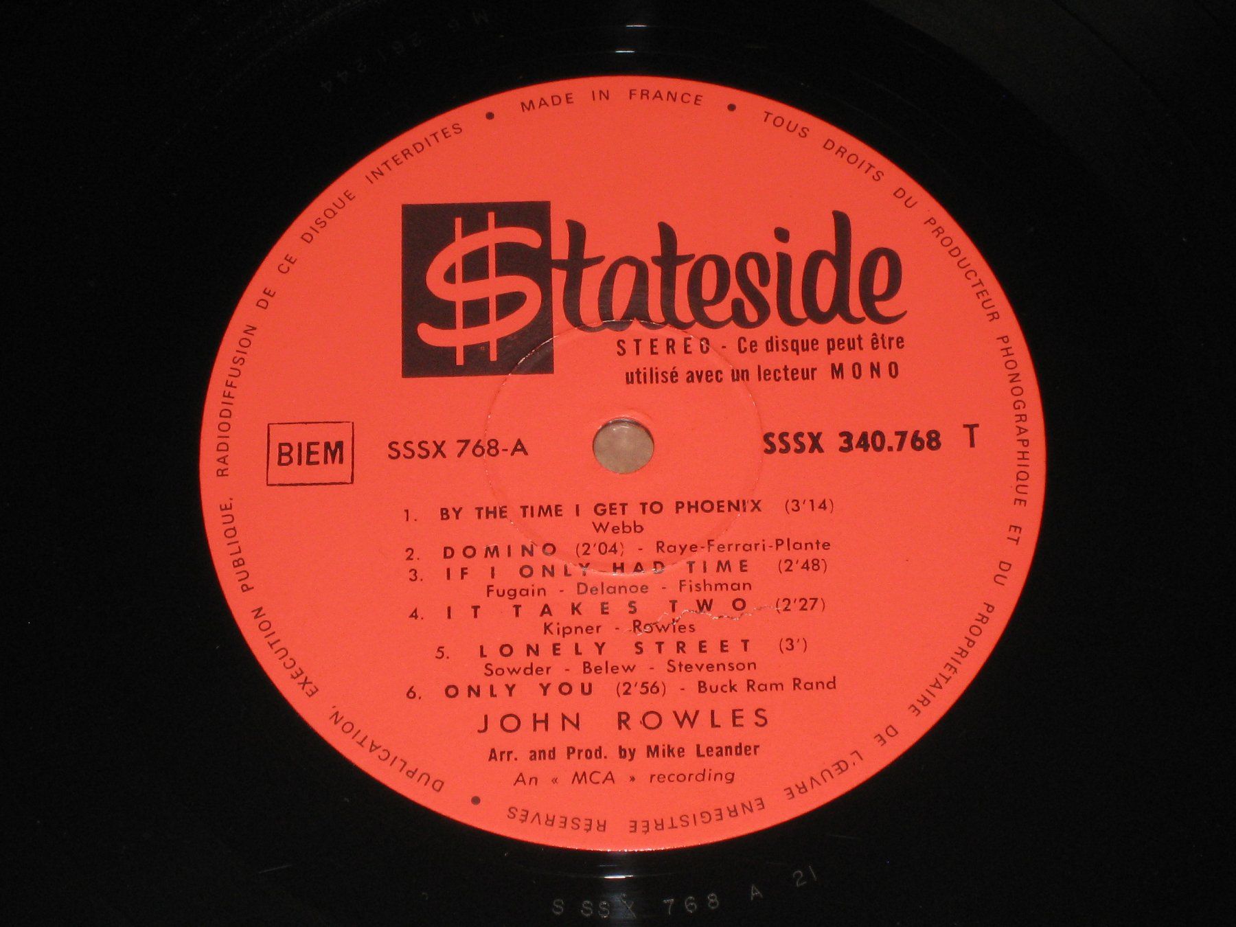 Dischi in vinile: LP - JOHN ROWLES – Usato da Steckborn venduto da Quo7 1