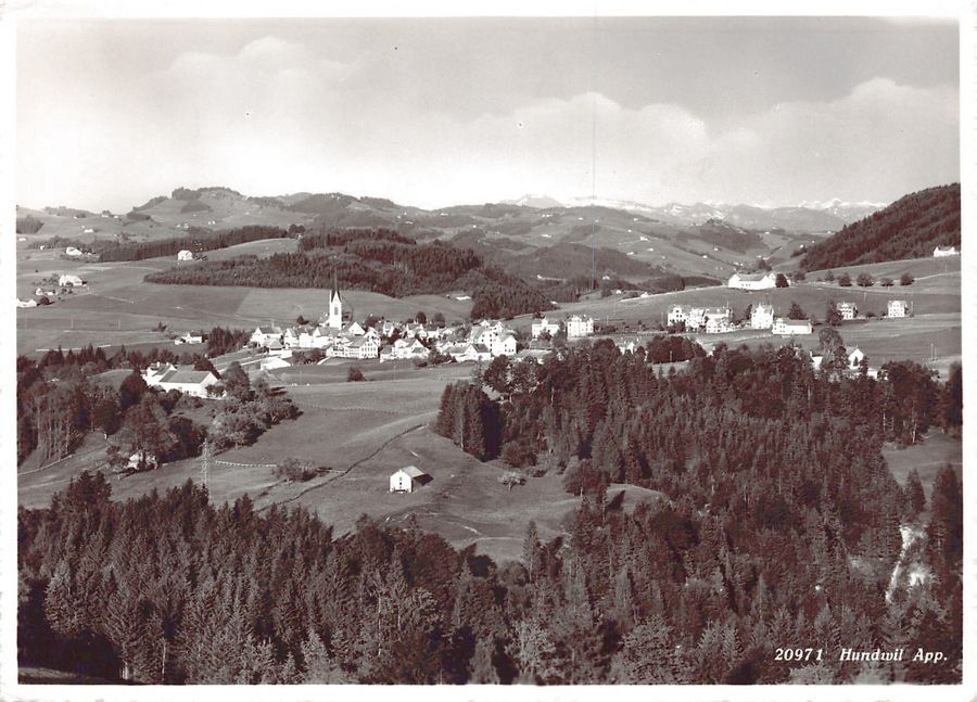 Ansichtskarten: Hundwil AR, gelaufen 1957 – Gebraucht aus Frauenfeld von POML
