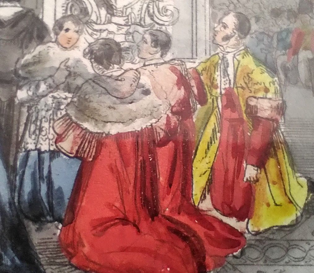 Poster & Bilder: Federzeichnung koloriert / Papst – Gebraucht aus Rieden AG von Hema55 2