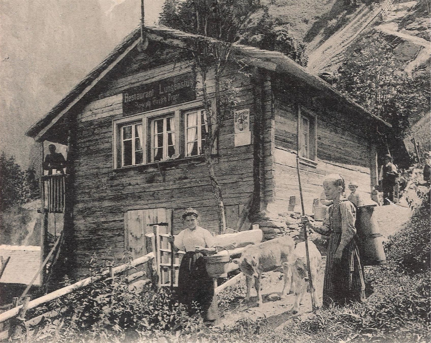 Cartoline postali: 9.1905 Maderanertal am Lungenstutz belebt – Usato da Zürich venduto da Hagliweg 1