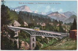 Pont de la GRYONNE Brücke mit Bahn