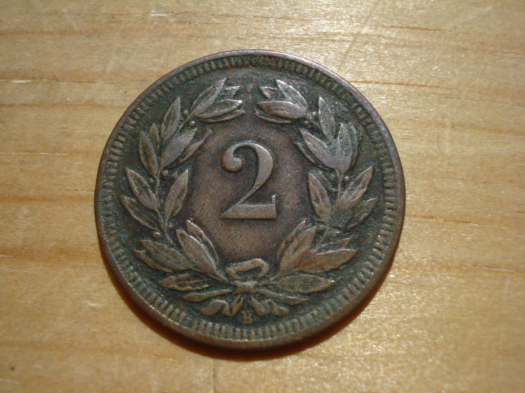 Alle Münzen: (N2) 2 Rappen 1906 – Gebraucht aus Erlach von Net-Coins 1