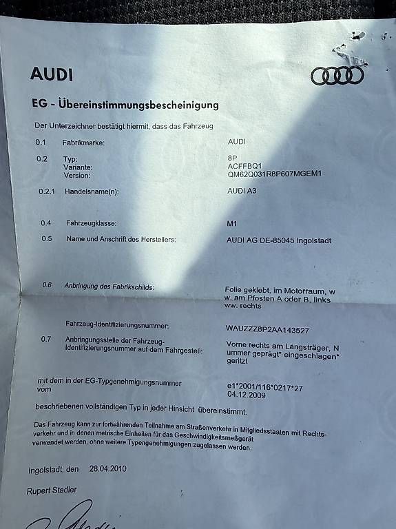 Autos: Audi A3 2.0 Quattro per export – Gebraucht aus Arosio von VanAdHoc 3