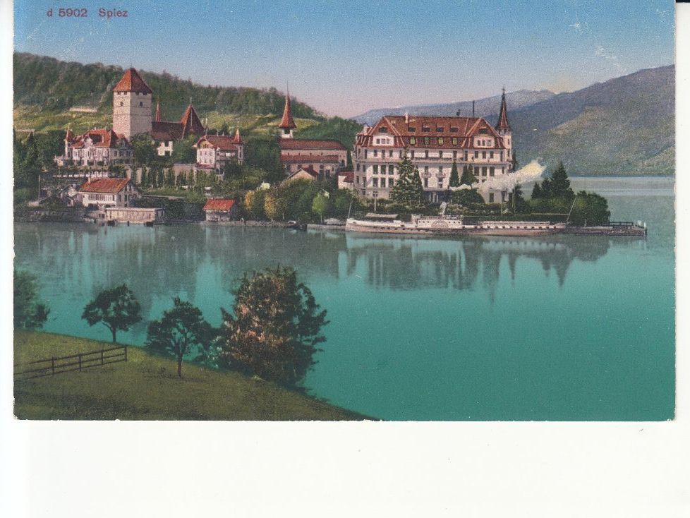 Cartoline postali: Spiez ca. 1920 – Usato da Bürglen TG venduto da StampGraf