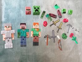 Minecraft Plastik Figuren Set und Zubehör