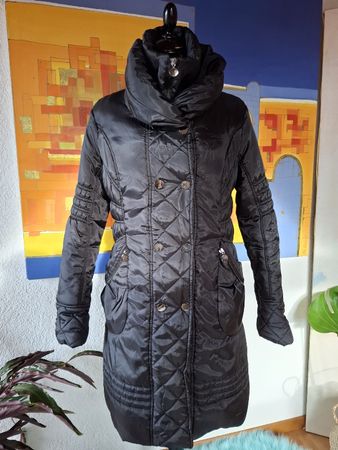 Winterjacke Gr L Schwarz warm elegant winter Weihnachten 500