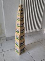 Stapelturm aus Holz, Bauernhof Motiv