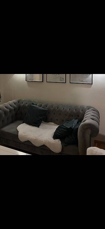 Sofas: 2 Sofas + Sessel im Chesterfield-Stil – D'occasion à Hirschthal par ble_6jgt 2