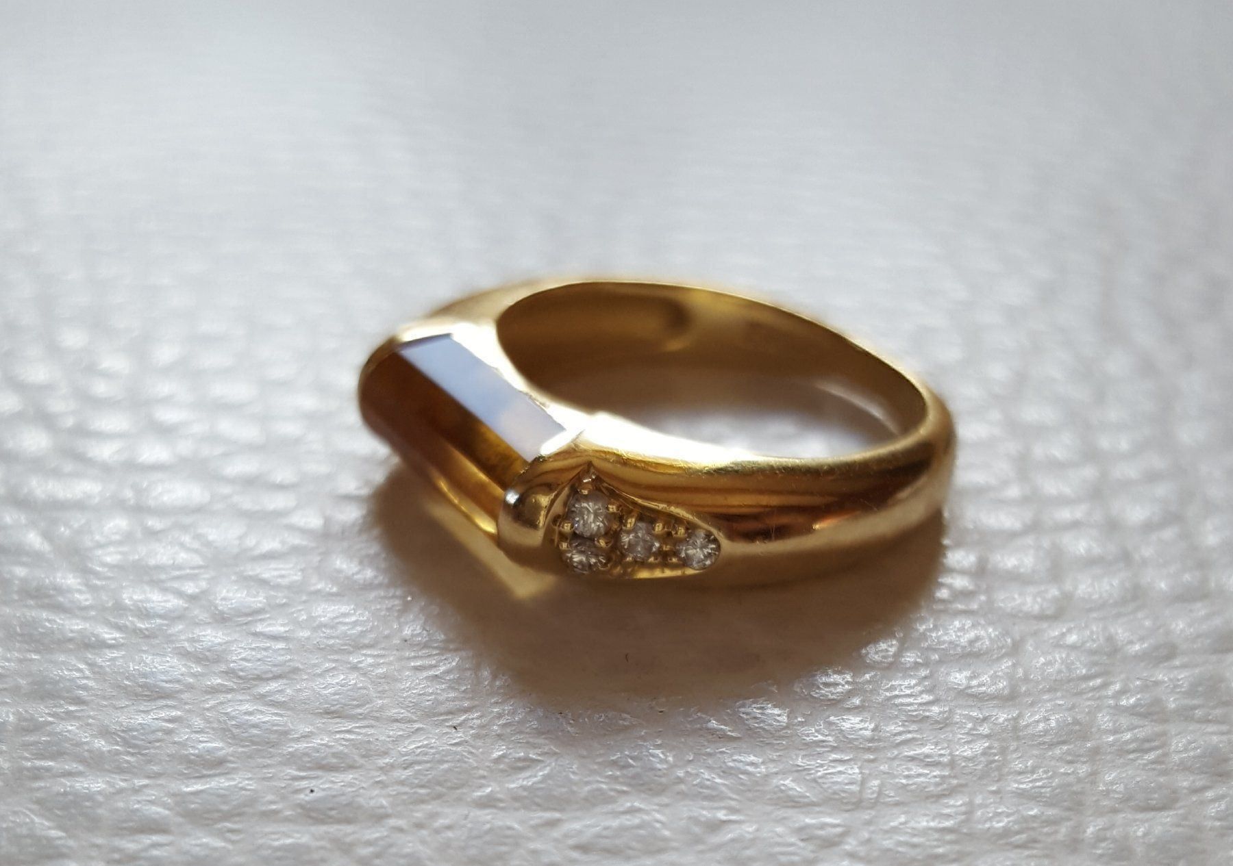 Anelli: Gold 750 Ring Mit Brillanten Und Citrin – Usato da Wald ZH venduto da Dasilver 2