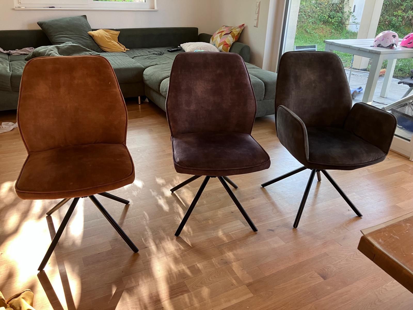 Chaises: Drehstuhl Set 3 Stück oder Einzeln Veloursoptik – D'occasion à Bülach par reb_966z