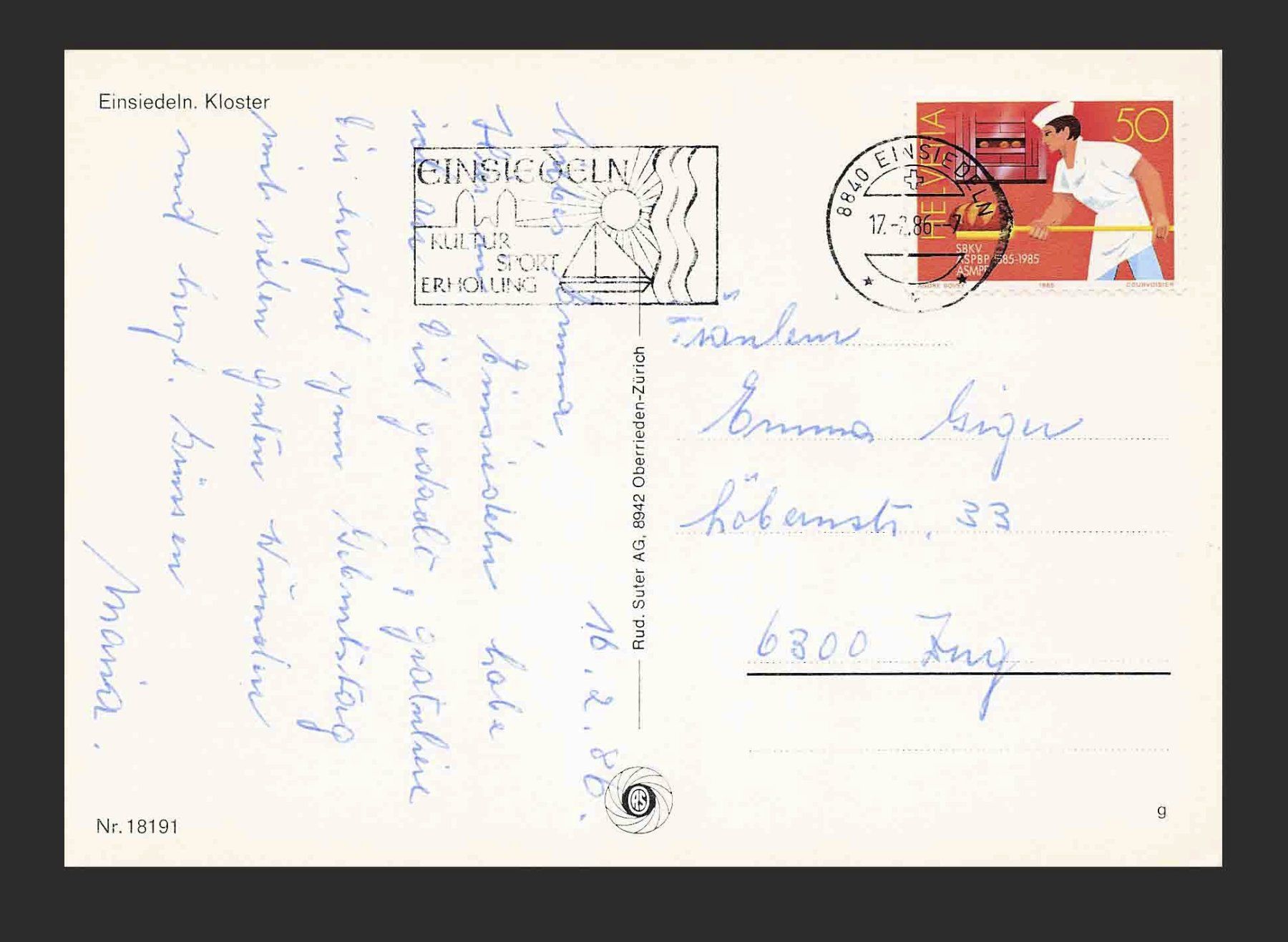 Cartes postales: AK Einsiedeln Kloster – D'occasion à Goldau par artelier1 1