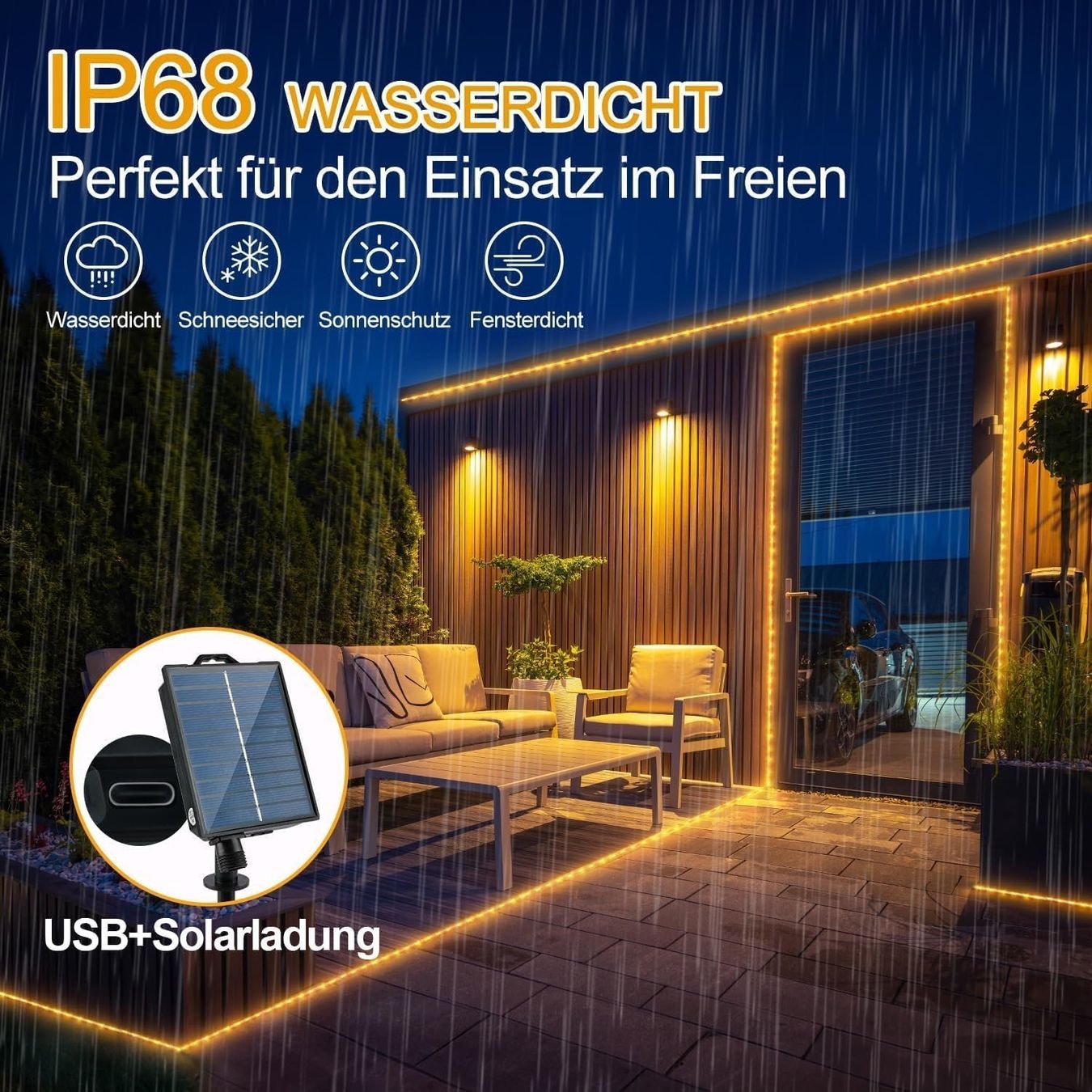 Ghirlande e barre luminose: Solar LED Lichterkette 20m – Nuovo e nell'imballaggio originale da Nuglar venduto da SmartLiving24