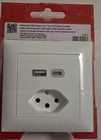 Caricatore USB combinato bianco Feller 