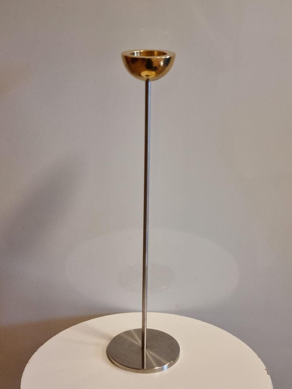 Portacandele: Hoher Kerzenständer Gold/Silber 38 cm – Usato da Scharnachtal venduto da devin03 1