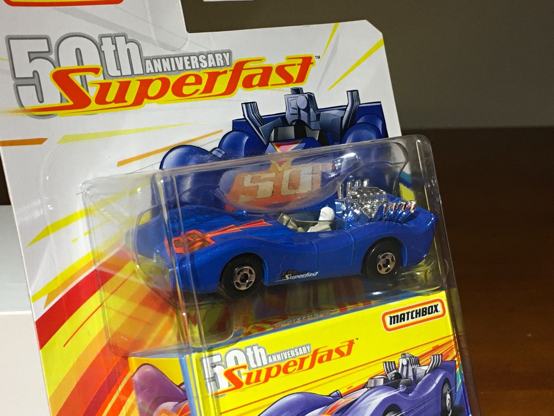 Matchbox Modellini d'auto: Blue Shark - Matchbox SuperFast 50th Anniversary – Nuovo e nell'imballaggio originale da Wohlen AG venduto da PrivatSammlung 1