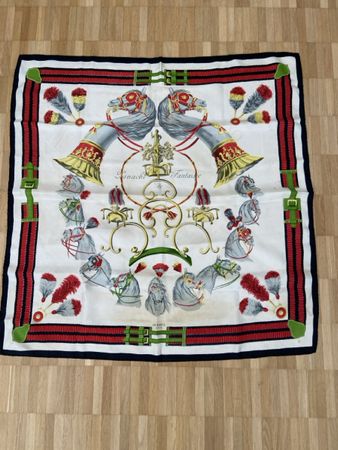 Hermès Paris Panache et Fantaisie Horse Silk Scarf 90cm