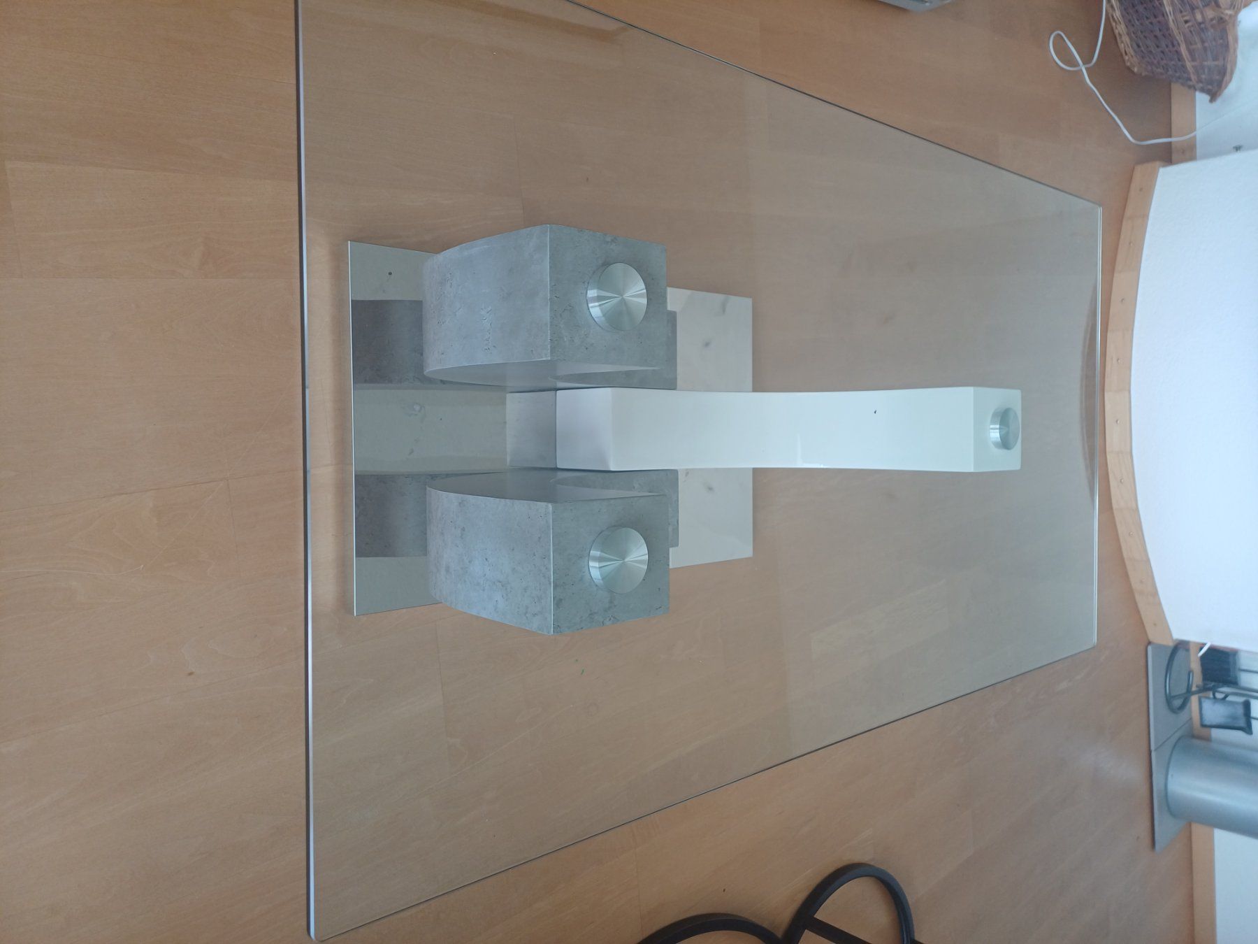 Tavoli: Couchtisch Glas weiss grau – Usato da Untersiggenthal venduto da Sarah080 2