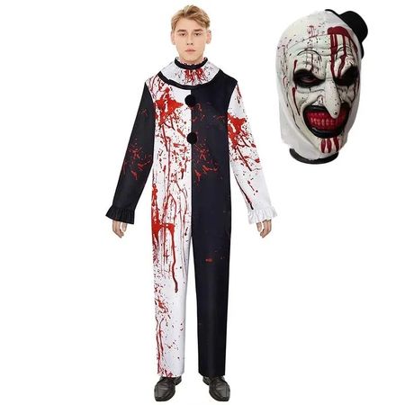 🤩NEU Halloween Kostüm Herren Horror Overall Maske Set
