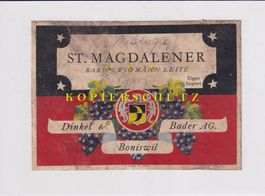 Etikette für Wein - St. Magdalener "Baron Widmann Leite" /bd