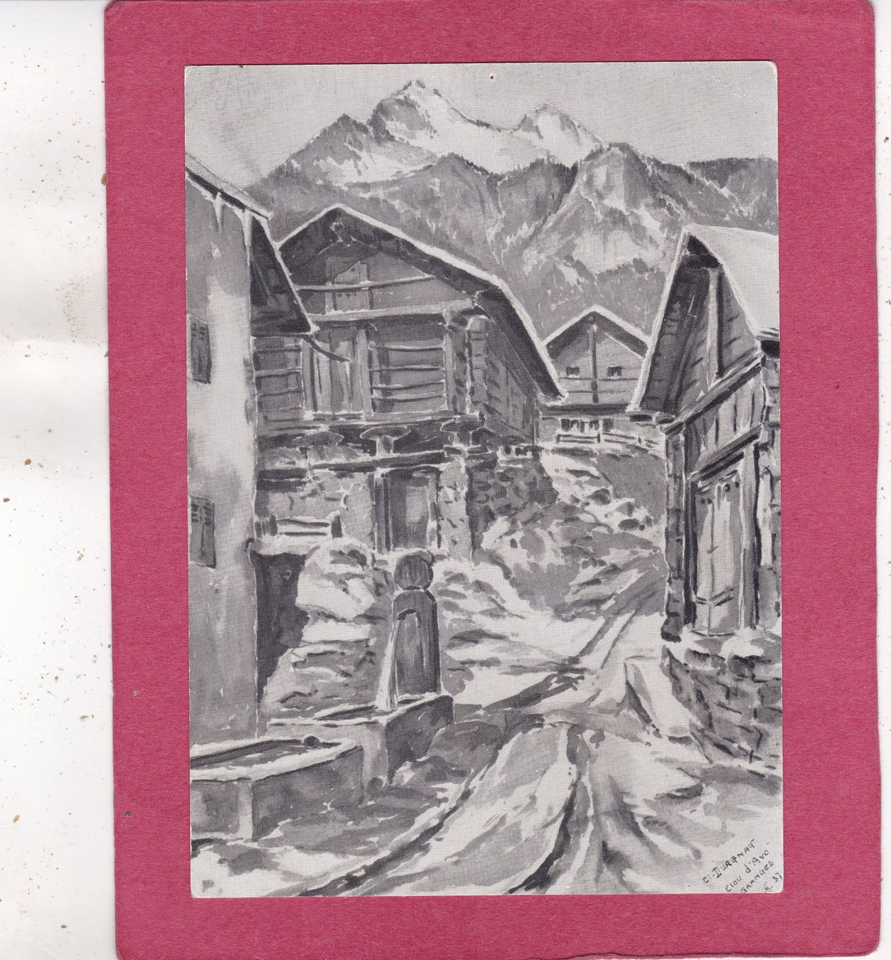 Cartoline postali: Kitsch Kunst Les Granges s. Salvan – Usato da Herisau venduto da Lisegrat2008