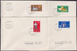 1955, FDC's (U1) Nr.320-323 deutsch, sehr sauber BERN, 150.-