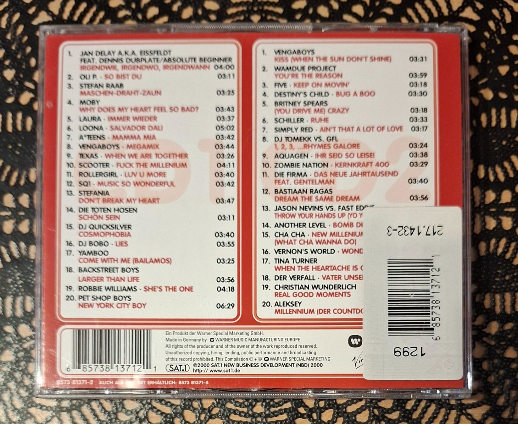 CD: Mega Hits 2000 Die Erste, Pop Hit Compilation Sampler 2000 – Usato da Schönenberg TG venduto da breiti12 1
