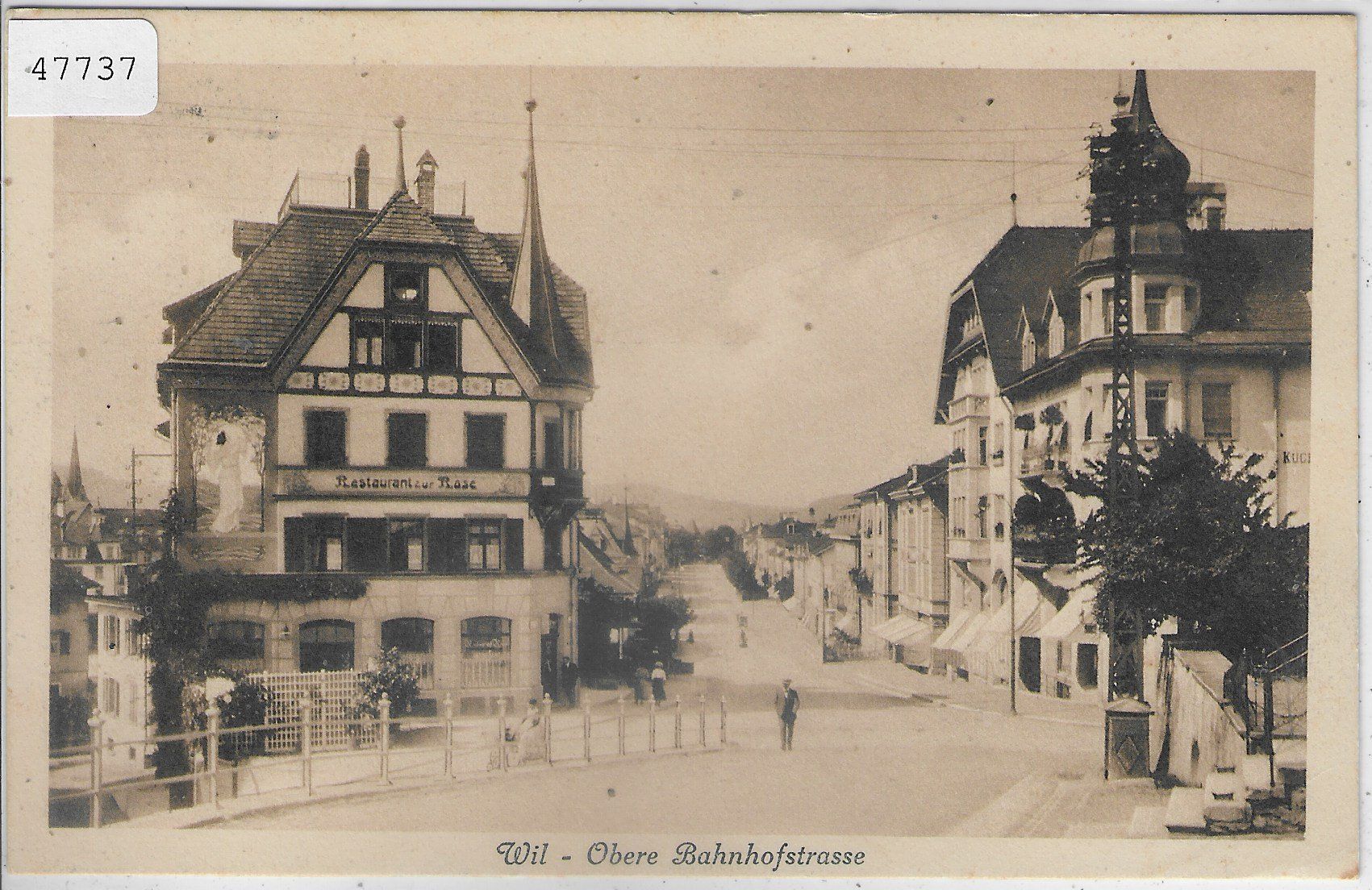 Cartoline postali: Wil SG - Obere Bahnhofstrasse - animee – Usato da Ettingen venduto da Kartenplanet