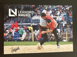 Leandro Nägeli Autogrammkarte Schwingsport Rarität!