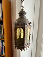 Laternen-Lampe, Kupfer/Messing Handarbeit 60er Jahre Schweiz