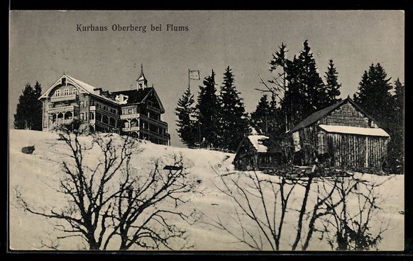 Cartoline postali: AK Flums, Kurhaus Oberberg im Winter – Usato da Berlin venduto da bartko-reher