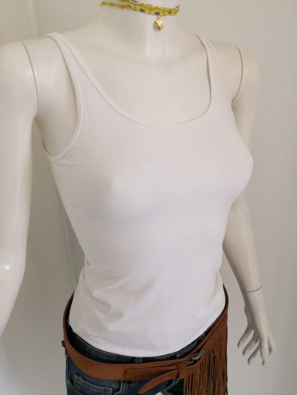 Mango Tops: 🤩MANGO BASIC STRETCH TRÄGER TOP WEISS NEU – Neu (gemäss Beschreibung) aus Olten von Naja-Twins-Twins 7