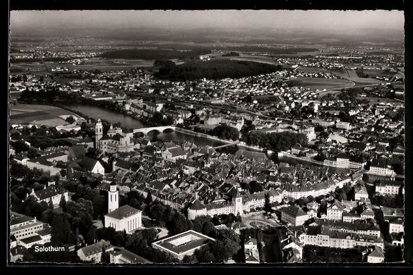 Cartoline postali: AK Solothurn, Teilansicht mit Schloss – Usato da Berlin venduto da bartko-reher