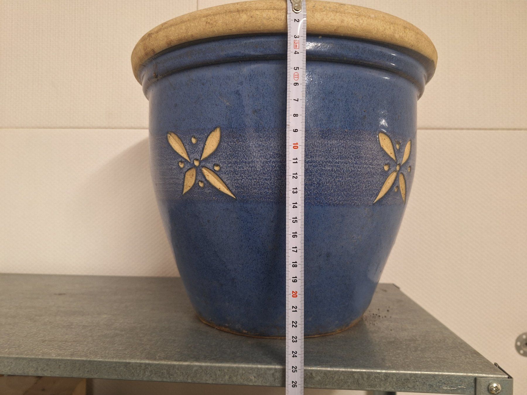 Vasi per fiori: Blumentopf; Übertopf; Keramiktopf, Topf blau – Usato da Spreitenbach venduto da misi.m 6