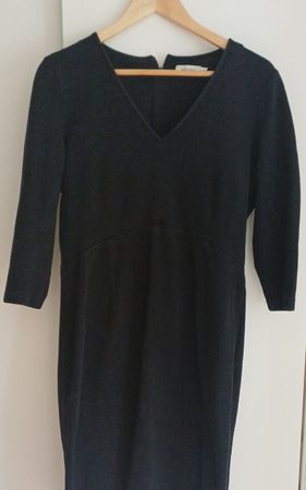 Hessnatur Kleid, schwarz Gr 42, Baumwolle