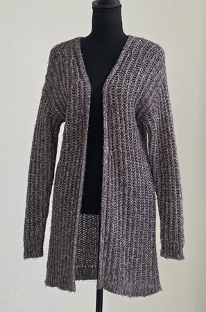 Strickjacke  braun mit Lurexfaden Groesse M
