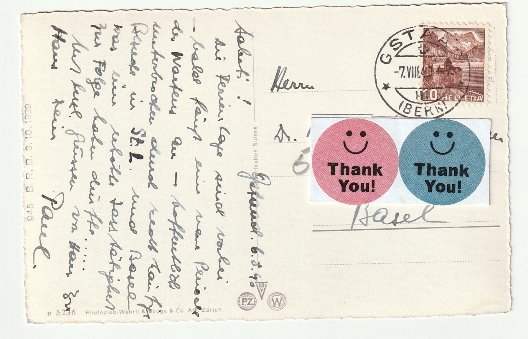 Cartoline postali: Ansichtskarte Gstaad Oldenhorn, 07.08.1940 – Usato da St. Gallen venduto da Ricardo_Deals 1