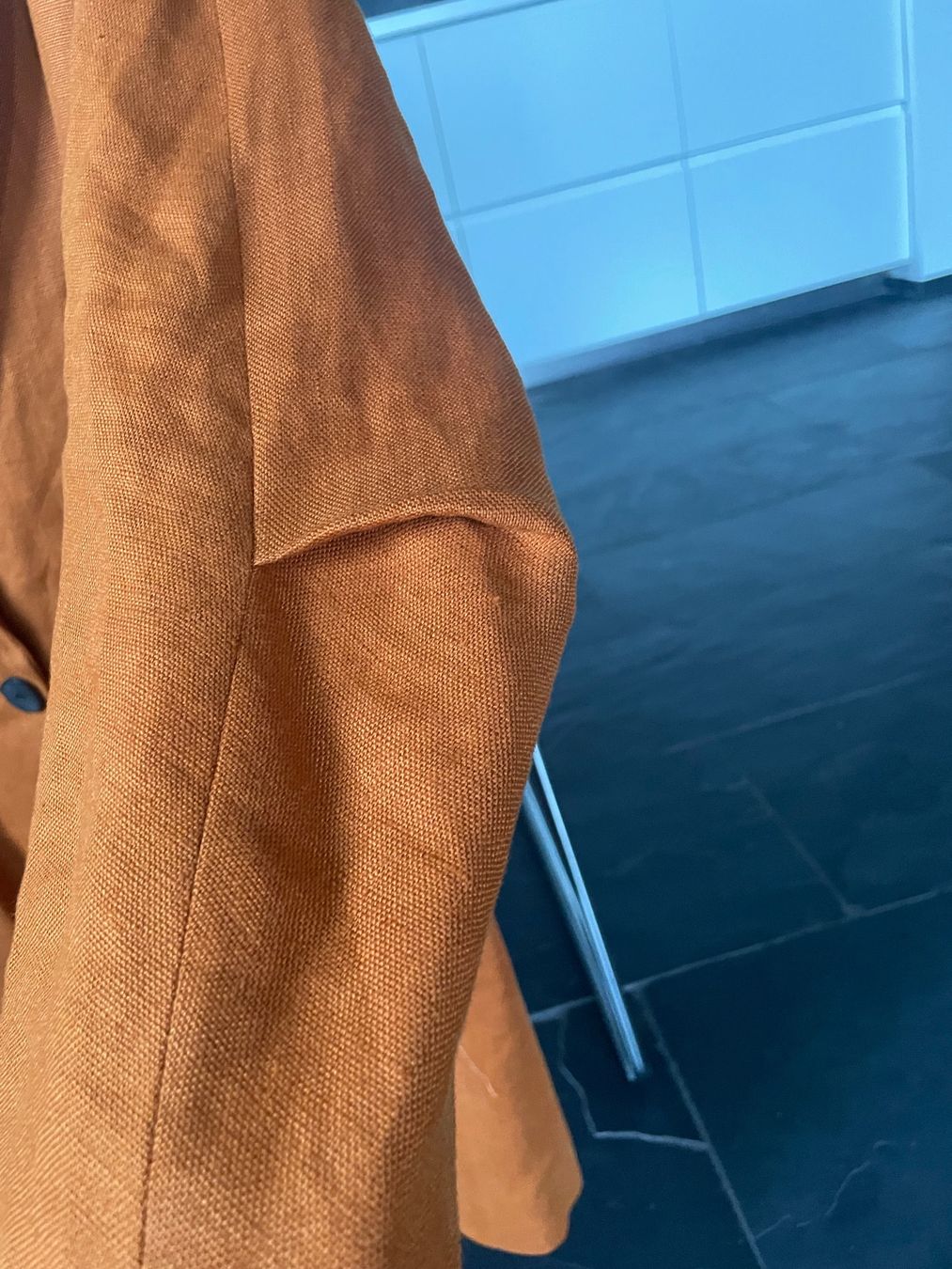 Zara Giacche: Zara Oversize- Leinen-Blazer orange Gr. S – Usato da Coldrerio venduto da Theres2004 2