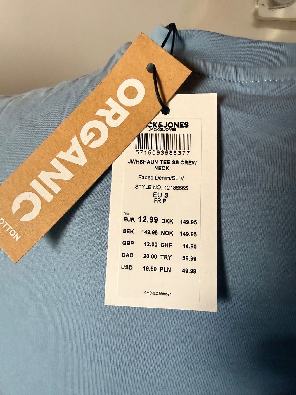 Jack & Jones T-shirt: JACK & JONES, T-Shirt Kurzarm, Grösse S, Farbe Hellblau – Nuovo e nell'imballaggio originale da Rudolfstetten venduto da gst_g7xl 2