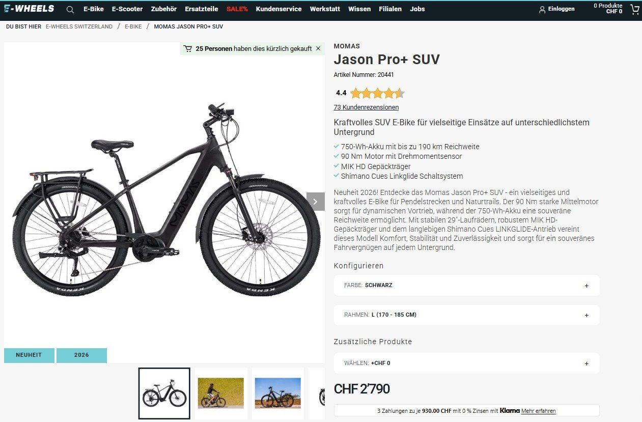 Biciclette: E-Bike Momas Jason Pro+ SUV – Usato da Rüschegg Heubach venduto da berner_45 5