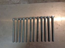 Sechskantschrauben M 6 x 80 mm, 12 Stück, verzinkt