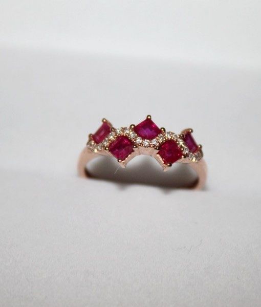 Anelli: Rubin Ring/Diamanten/Gold – Nuovo e nell'imballaggio originale da Sarnen venduto da Yingsperlen1 2