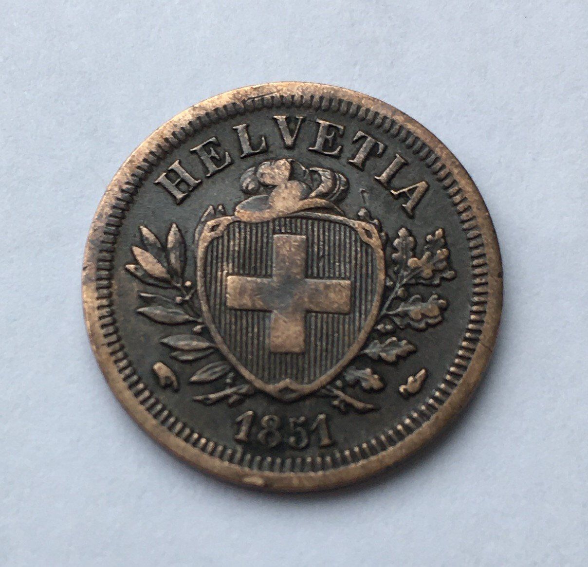 Tutti le monete: 1851 1 Rappen vz+ – Usato da Kirchberg SG venduto da Zenhad69